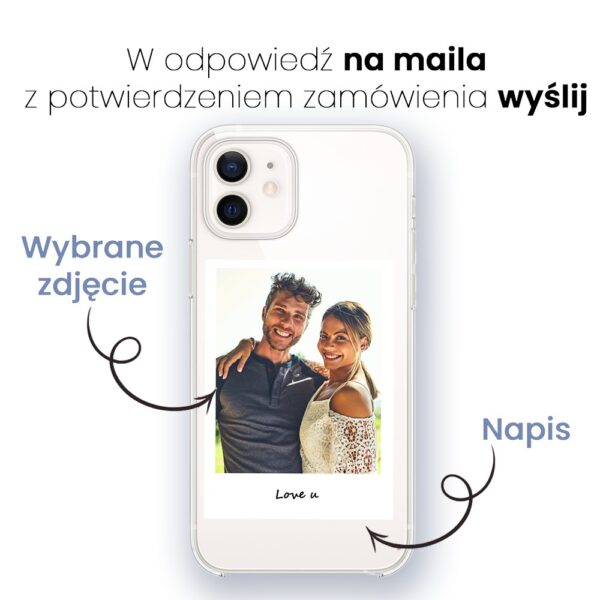 Etui do iPhone 12 z MagSafe, Polaroid z własnym zdjęciem, upominek na prezent, przeźroczyste (5)