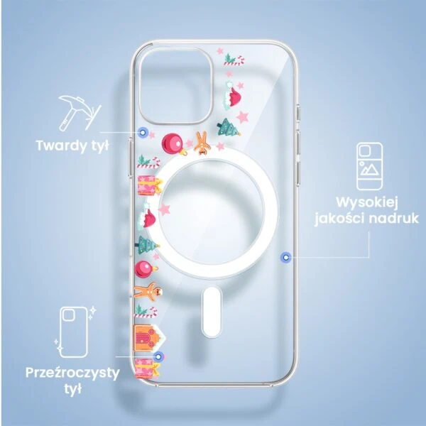 Etui do iPhone 13 z MagSafe, świąteczne ozdoby, przeźroczyste (6) Etui do iPhone 13 z MagSafe, świąteczne ozdoby, przeźroczyste (6)