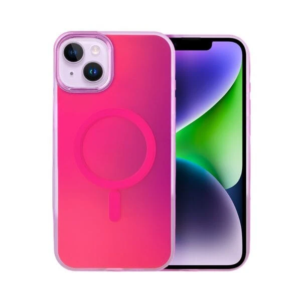 Różowe etui na telefon z magnesem.