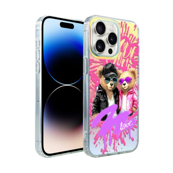 Etui do iPhone 14 Pro Max, Bear With Me, Couple in Love, zakochana para, zmieniające kolor (2)