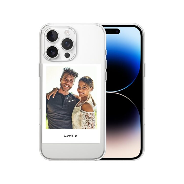 Etui do iPhone 14 Pro z MagSafe, Polaroid z własnym zdjęciem, upominek na prezent, przeźroczyste (5)