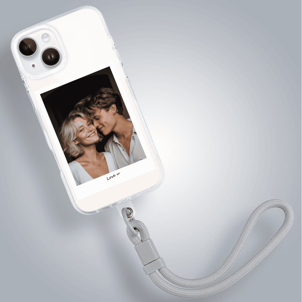 Etui do iPhone 14 z MagSafe, Polaroid z własnym zdjęciem, upominek na prezent, przeźroczyste (3)