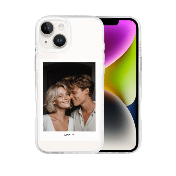 Etui do iPhone 14 z MagSafe, Polaroid z własnym zdjęciem, upominek na prezent, przeźroczyste (6)