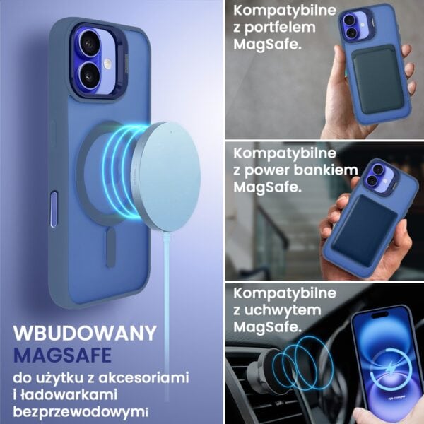 Etui z MagSafe do iPhone'a, ładowanie bezprzewodowe.