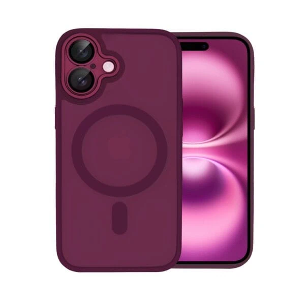 Etui do iPhone 16 Color Flush z Magsafe, z osłoną aparatu, wiśniowe (4)
