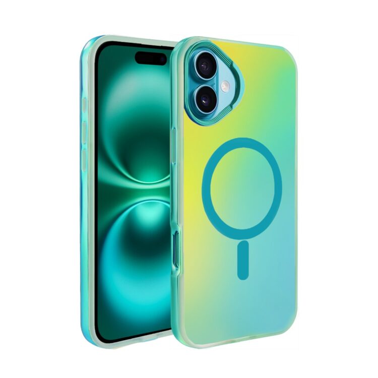 Etui do iPhone 16 Plus MagSafe Miami Vibe, głęboki mieniący się kolor, jasny niebieski (9)