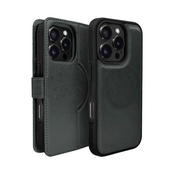 Etui do iPhone 16 Pro 3w1 Magsafe Double Book, zestaw etui oraz kabura z podstawką, czarne (5)
