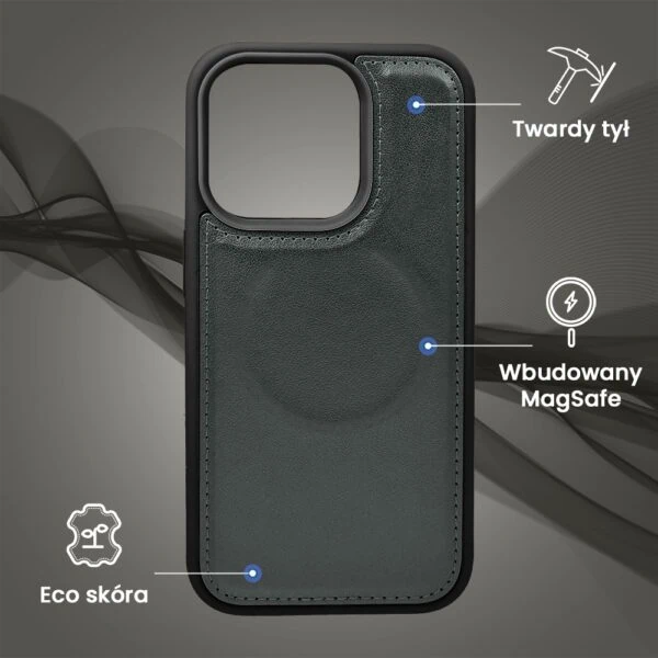 Etui do iPhone 16 Pro 3w1 Magsafe Double Book, zestaw etui oraz kabura z podstawką, czarne (6)