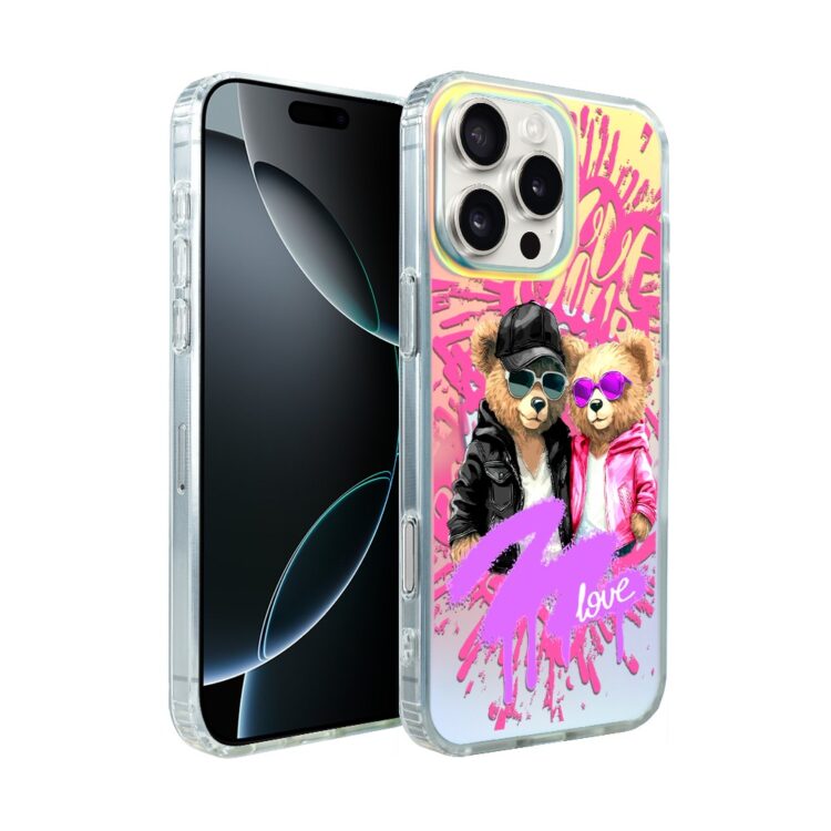 Etui do iPhone 16 Pro, Bear With Me, Couple in Love, zakochana para, zmieniające kolor (2)