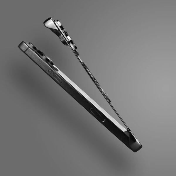 Etui do iPhone 16 Pro MagSafe Luxury Protect Lite przeźroczyste, hybrydowa ochrona kamery, czarne (3)