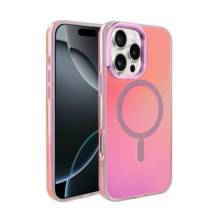 Etui do iPhone 16 Pro MagSafe Miami Vibe, głęboki mieniący się kolor, różowe ombre (2)