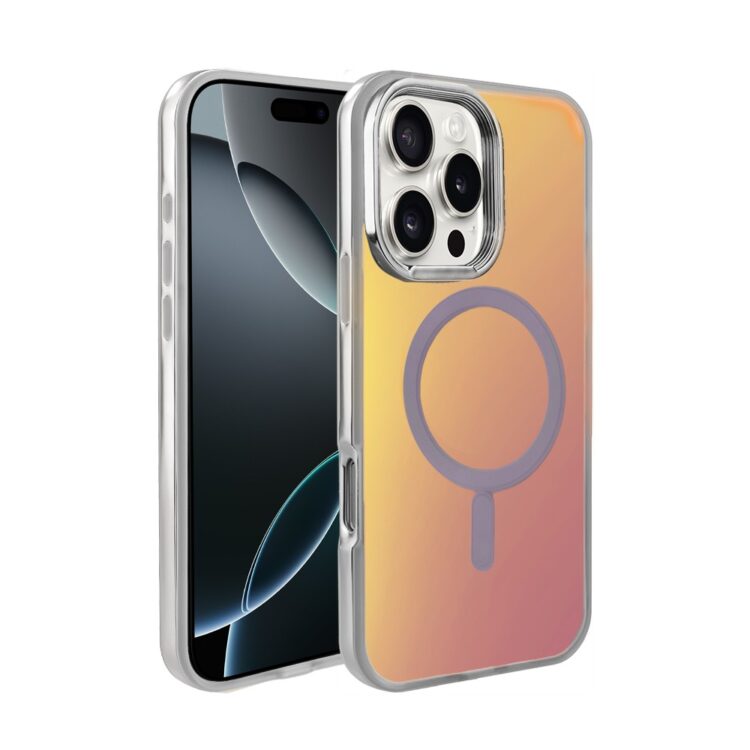 Etui do iPhone 16 Pro MagSafe Miami Vibe, opalizujący kolor i srebrne elementy (9)