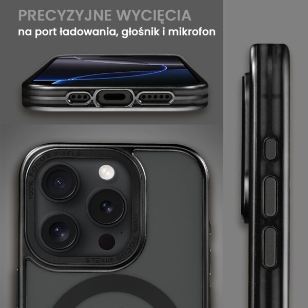Smartfon z precyzyjnymi wycięciami na porty i obiektywy.