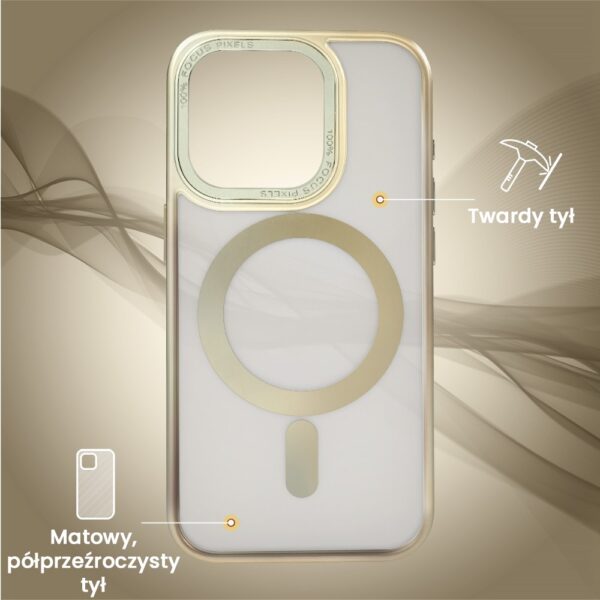 Matowy etui na telefon z pierścieniem.