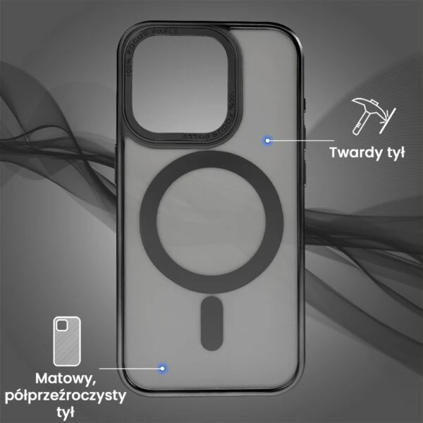 Etui na telefon z wzmocnionym narożnikiem i paskiem.