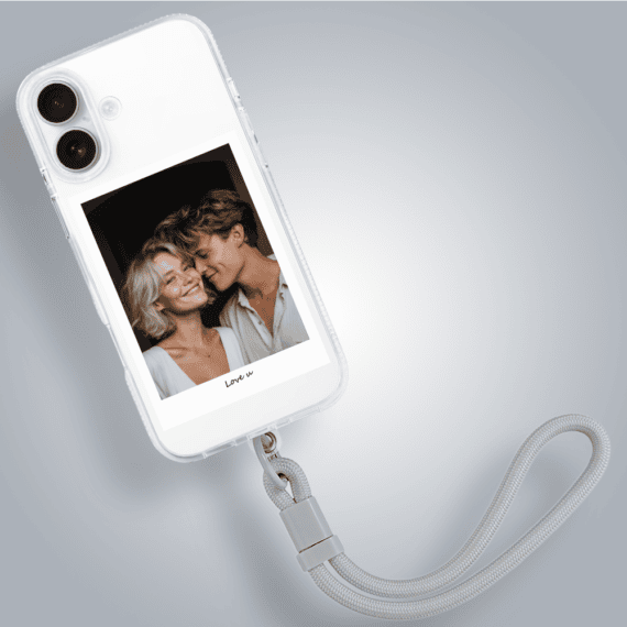 Etui do iPhone 16 z MagSafe, Polaroid z własnym zdjęciem, upominek na prezent, przeźroczyste (2)