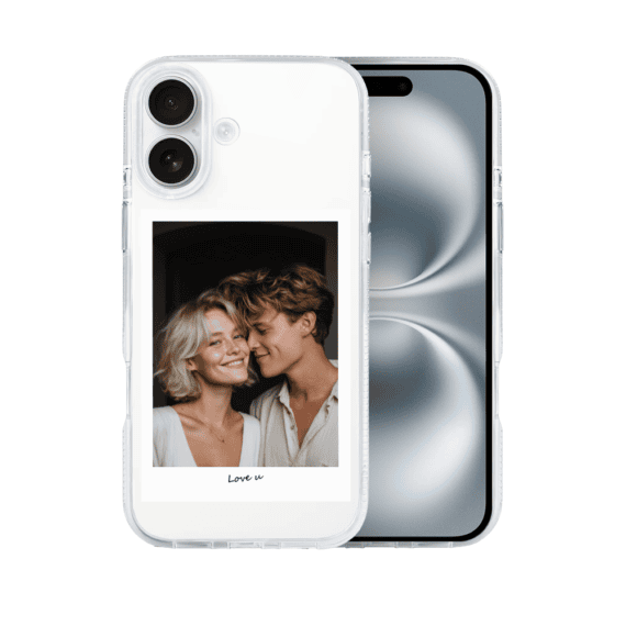 Etui do iPhone 16 z MagSafe, Polaroid z własnym zdjęciem, upominek na prezent, przeźroczyste (5)