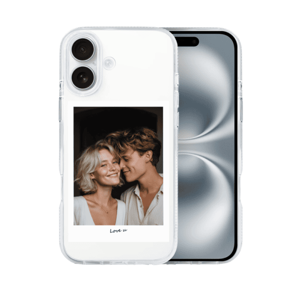 Etui do iPhone 16 z MagSafe, Polaroid z własnym zdjęciem, upominek na prezent, przeźroczyste