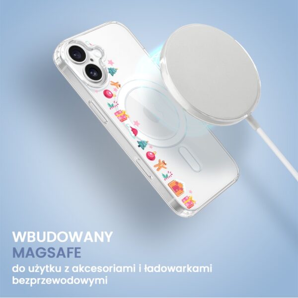 Etui do iPhone 16 z MagSafe, świąteczne ozdoby, przeźroczyste (6)