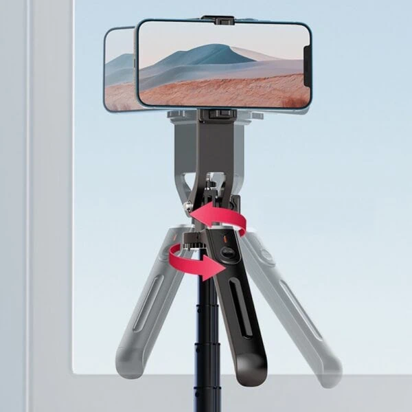 Statyw + uchwyt do selfie, 180 cm, czarny (4)