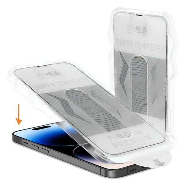 Szkło hartowane na ekran 9H do iPhone 14 Pro z aplikatorem (3)