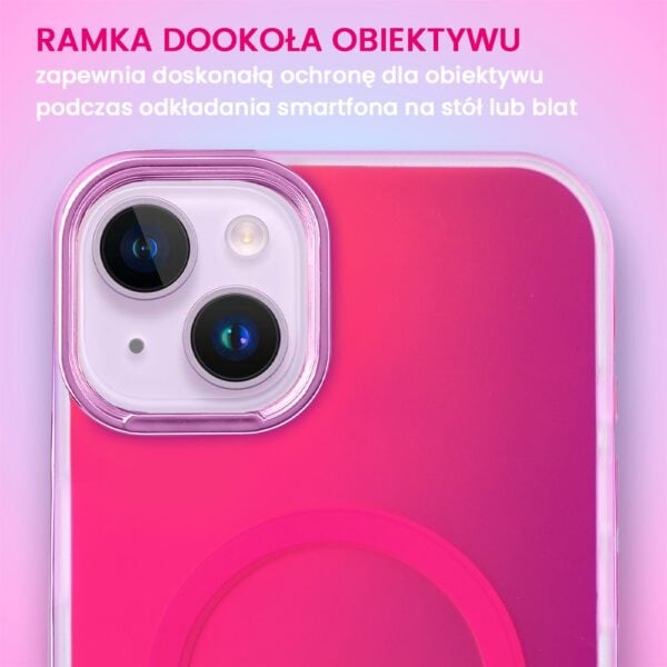 Zapasowa ramka aparatu do etui Miami Vibe iPhone 14, różowa (1)