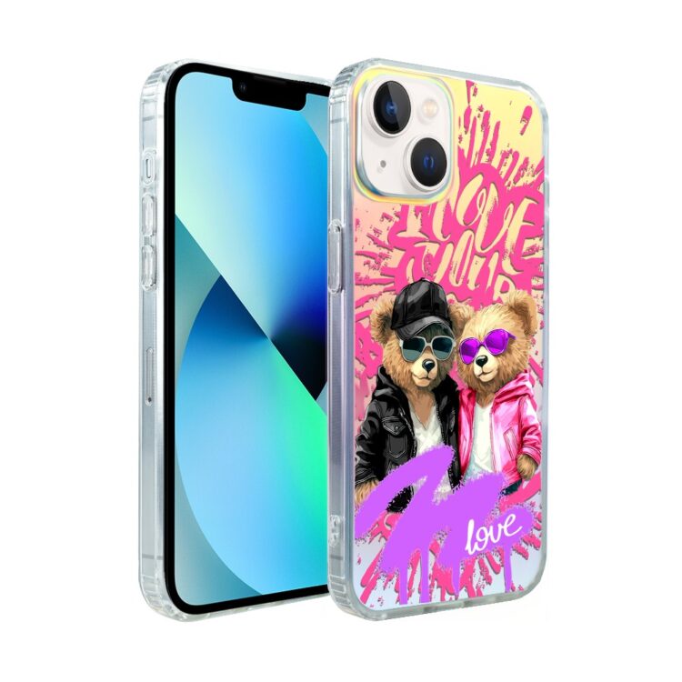 Etui do iPhone 13 Bear With Me, Couple in Love, zakochana para, zmieniające kolor (3)