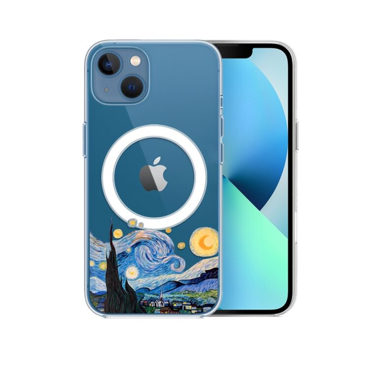 Etui do iPhone 13 z MagSafe, obraz Van Gogh, przeźroczyste (2)