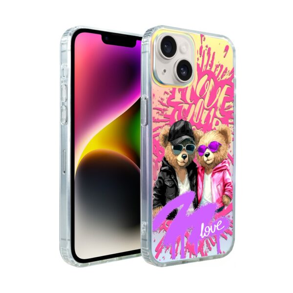 Etui do iPhone 14 Bear With Me, Couple in Love, zakochana para, zmieniające kolor (3)