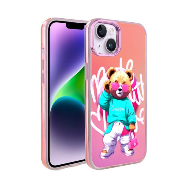 Etui do iPhone 14 MagSafe Bear With Me, Pink Queen, głęboki mieniący się kolor, różowe ombre (4)