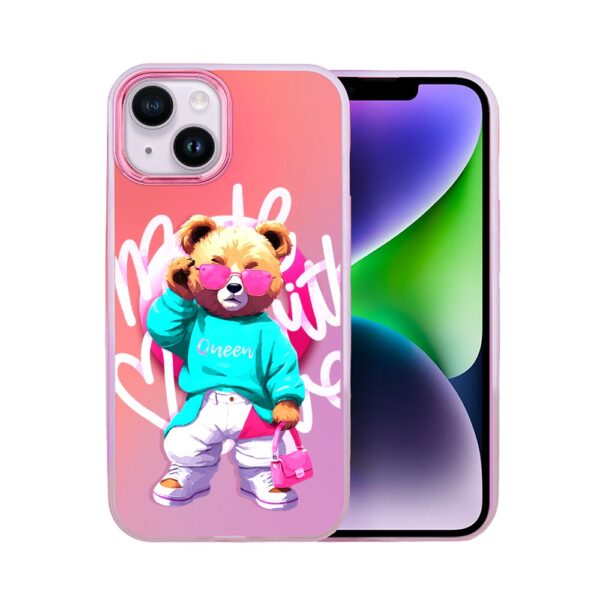 Etui do iPhone 14 MagSafe Bear With Me, Pink Queen, głęboki mieniący się kolor, różowe ombre (5)