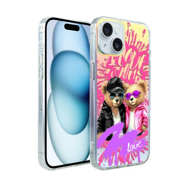 Etui do iPhone 15 Bear With Me, Couple in Love, zakochana para, zmieniające kolor (2)