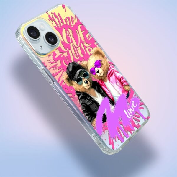 Etui do iPhone 15 Bear With Me, Couple in Love, zakochana para, zmieniające kolor (6)