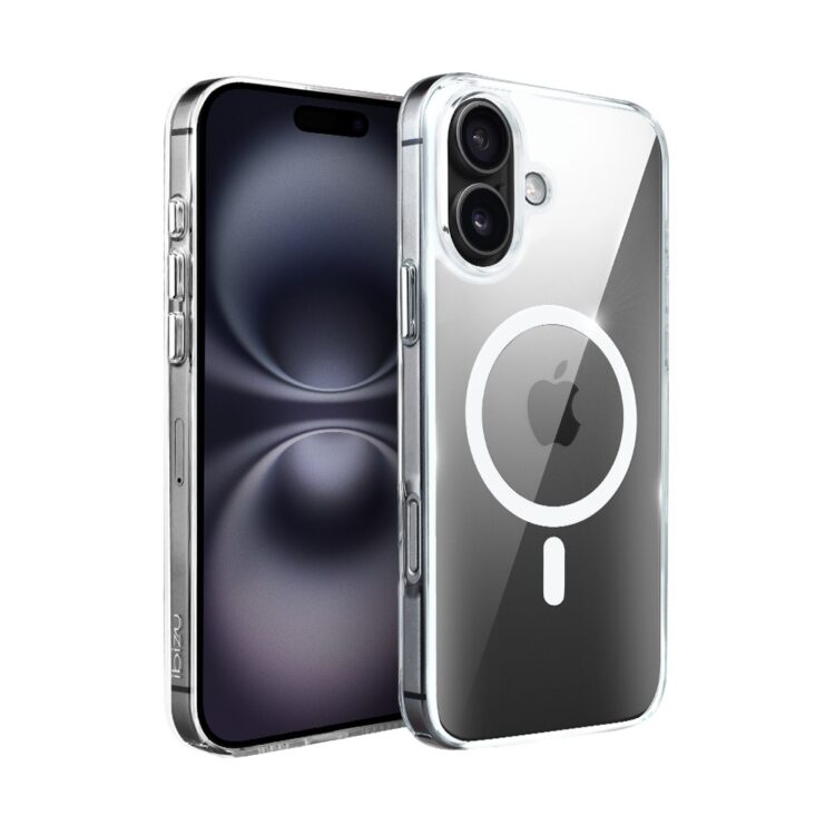 Etui do iPhone 16, Ibizu Crystal Clear Glass z MagSafe, szklany tył 9H, przeźroczyste (5)
