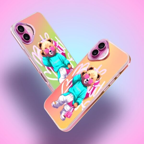 Etui do iPhone 16 MagSafe Bear With Me, Pink Queen, głęboki mieniący się kolor, różowe ombre (3)