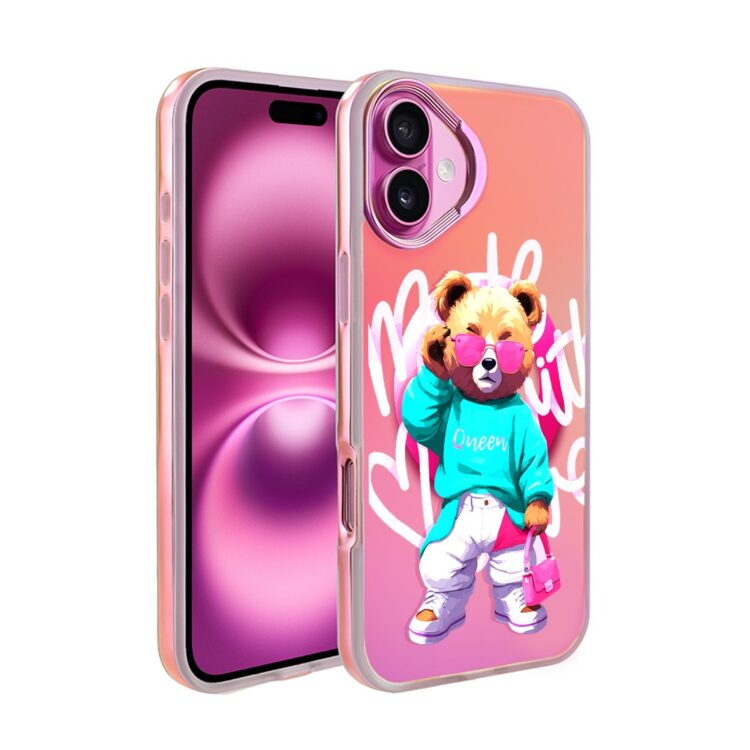Etui do iPhone 16 MagSafe Bear With Me, Pink Queen, głęboki mieniący się kolor, różowe ombre (4)