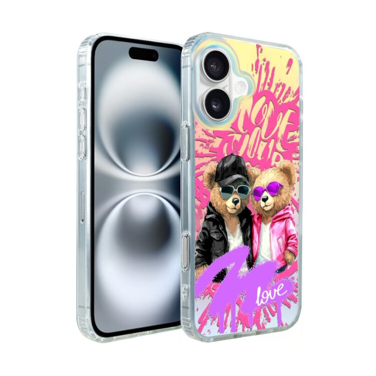 Etui do iPhone 16 Plus Bear With Me, Couple in Love, zakochana para, zmieniające kolor (1)