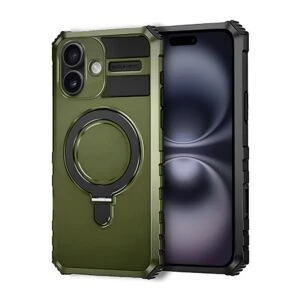 Etui do iPhone 16, pancerne - wojskowa zieleń
