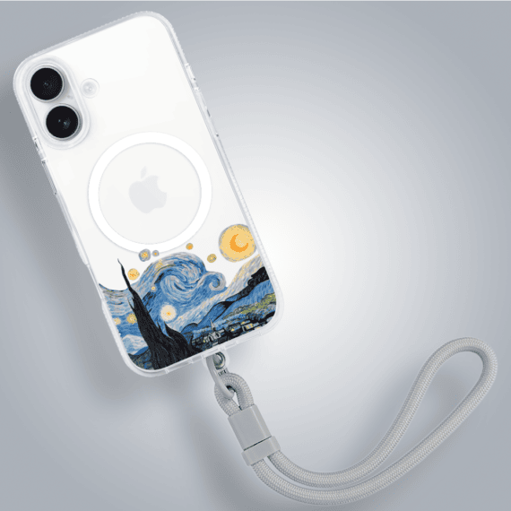 Etui do iPhone 16 z MagSafe, obraz Van Gogh, przeźroczyste (3)