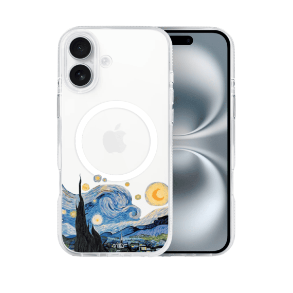 Etui do iPhone 16 z MagSafe, obraz Van Gogh, przeźroczyste (5)