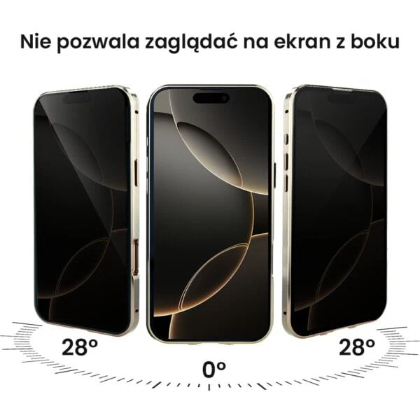 Obudowa do iPhone 16 Pro Max, podwójna szyba i aluminium 360° przód + tył magnetyczna, z osłoną aparatu i szkłem prywatyzującym, tytan pustynny (2)
