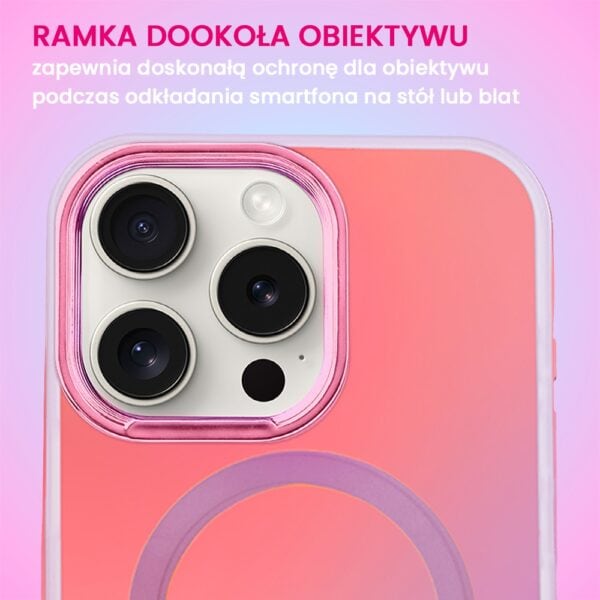 Zapasowa ramka aparatu do Etui Miami Vibe iPhone 16 Pro, różowa (4)