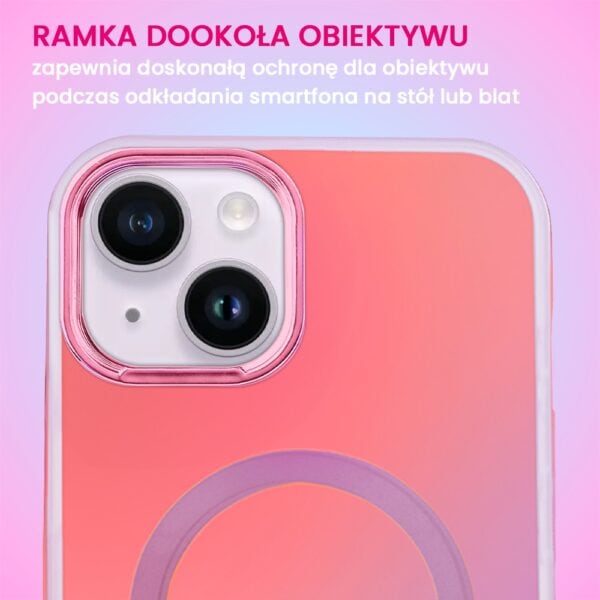 Zapasowa ramka aparatu do etui Miami Vibe iPhone 14, różowe (4)