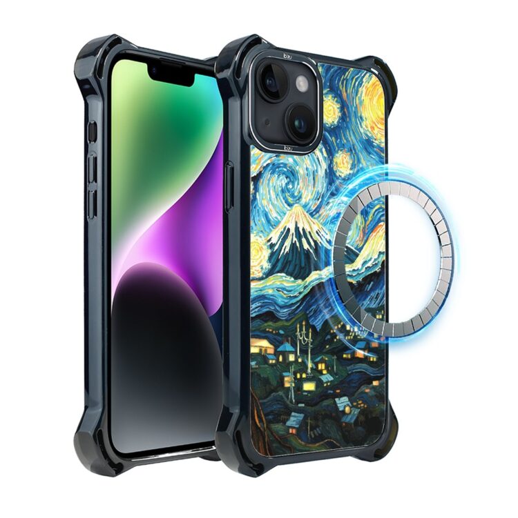 Etui do iPhone 14 Plus, Ibizu DropGuard Ultra z MagSafe, Van Gogh, gwieździsta noc (2)