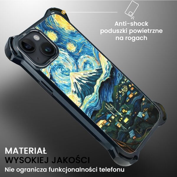 Etui do iPhone 14 Plus, Ibizu DropGuard Ultra z MagSafe, Van Gogh, gwieździsta noc (6)