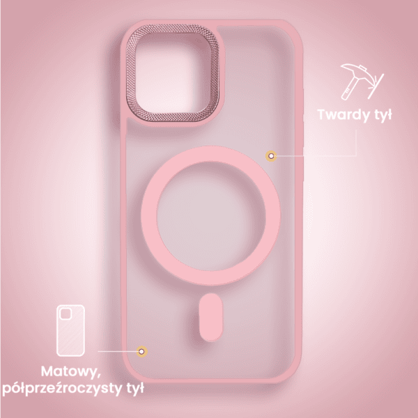 Etui do iPhone 15 Plus Color Flush Frame z MagSafe, różowe (8)
