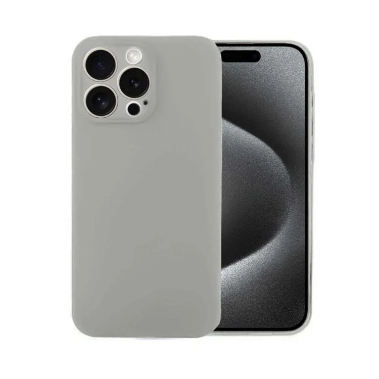 Etui do iPhone 15 Pro Max silikonowe z mikrofibrą soft touch z osłoną na aparat, vintage beż (1)