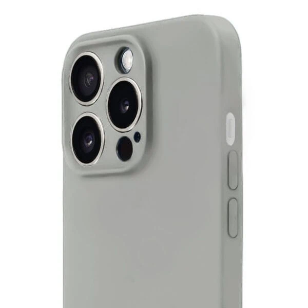 Etui do iPhone 15 Pro Max silikonowe z mikrofibrą soft touch z osłoną na aparat, vintage beż (7)
