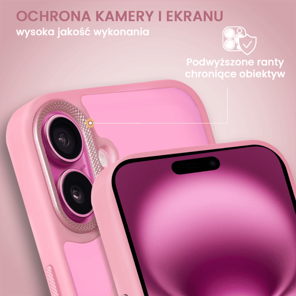 Etui do iPhone 16 Color Flush Frame z MagSafe, różowe (3)