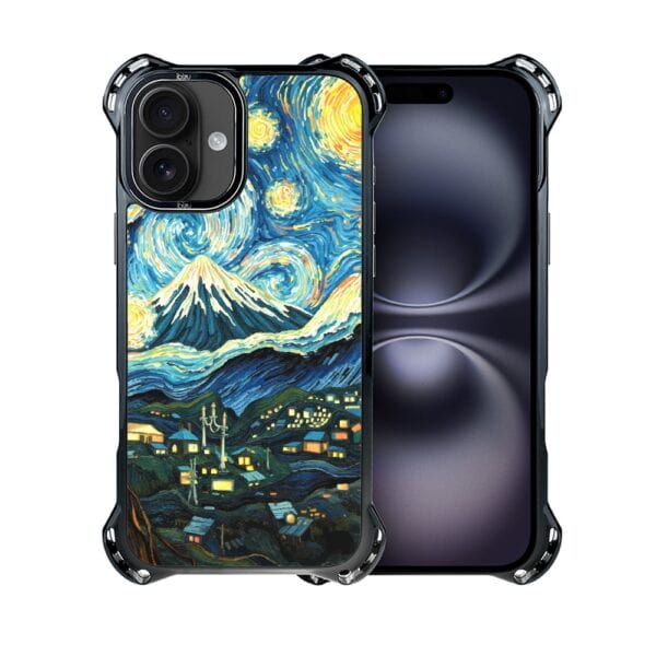 Etui do iPhone 16, Ibizu DropGuard Ultra z MagSafe, Van Gogh, gwieździsta noc (2)